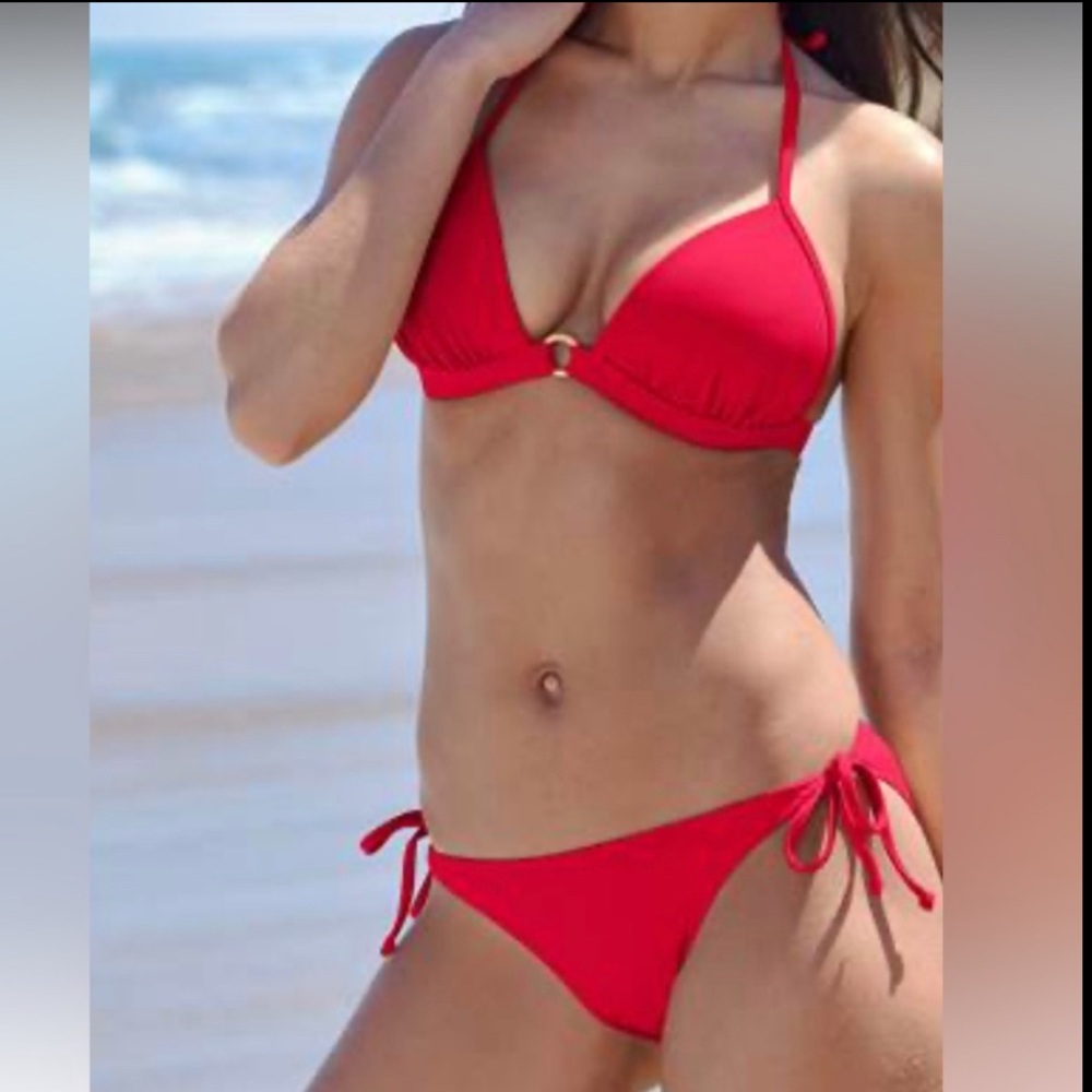 VENUS Vibrant Red Halter Bikini